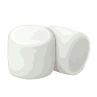 Marshmallow illustration, isolated white background. vector