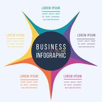 Circle Infographic design 5 steps, objects, elements or options business information infographic template for business information vector