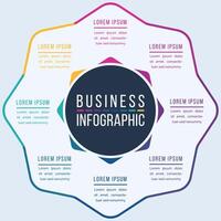 Infographic business design 8 steps, objects, elements or options business information circle infographic template vector