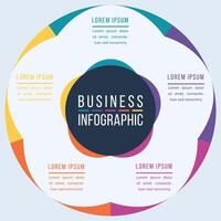 Business Infographic design 5 Steps, objects, elements or options infographic circle template for business information vector