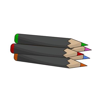 illustration of colored pencils