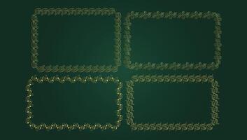 Gold frame beautiful retro background design and pattern Frame vector