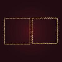Gold frame beautiful retro background design and pattern Frame vector