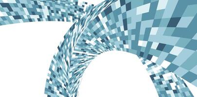 Architectural Design Composed of Numerous Rectangles in Curved and Twisted Forms vector