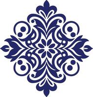 a black and white floral design in the shape of a c vector