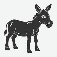 Stunning Donkey Silhouette Perfect for Your Design Projects vector