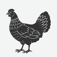 Stunning Hen Silhouette , Perfect for Design Projects and Crafts vector