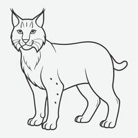 Stunning Lynx Line Art Design for Creative Projects vector