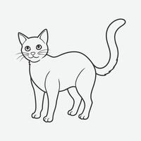 Exquisite Cat Line Art , Elegant and Minimalist Designs for All Your Creative Needs vector