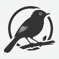 Graceful Bulbul Silhouette, Capturing the Elegance of Nature vector