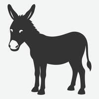 Stunning Donkey Silhouette Perfect for Your Design Projects vector