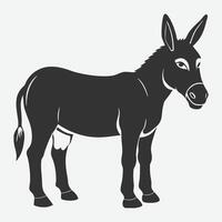 Stunning Donkey Silhouette Perfect for Your Design Projects vector