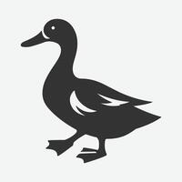Captivating Duck Silhouette Art, A Stunning Collection of Serene Avian Shadows vector