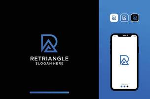 letter or initial b logo design with triangle shape. vector