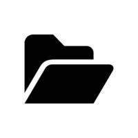 black folder flat simple icon vector