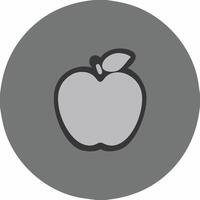 Apple icon. Grey apple flat style icon. Apples fruit design. vector