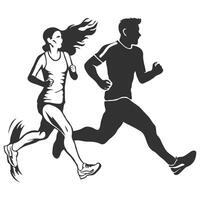 People running activity design illustration vector