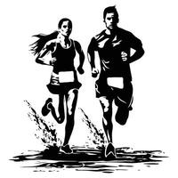 personas corriendo actividad diseño ilustración vector