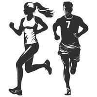 People running activity design illustration vector