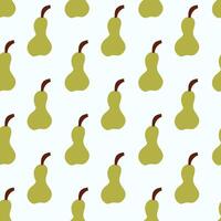 Simple Pear seamless pattern. Fruit food summer background. flat illustration vector
