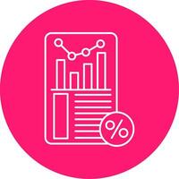 Sales Report Line Multi Circle Icon vector