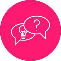 Problem Finding Line Multi Circle Icon vector