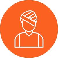 Head Injury Line Multi Circle Icon vector