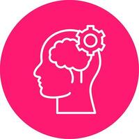 Cognitive Function Line Multi Circle Icon vector