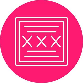 código línea multi circulo icono vector