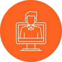 OnLine Multi Circle Tutoring Line Multi Circle Icon vector