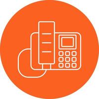 LandLine Multi Circle Phone Line Multi Circle Icon vector