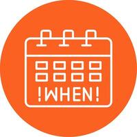 When Line Multi Circle Icon vector