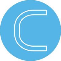 Capital C Icon vector
