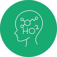 Dopamine Line Multi Circle Icon vector