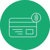 Nfc Payment Line Multi Circle Icon vector