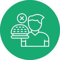 No Appetite Line Multi Circle Icon vector