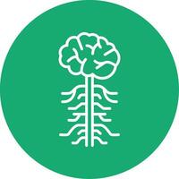 Nervous System Line Multi Circle Icon vector