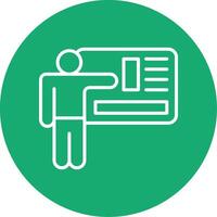 Training Line Multi Circle Icon vector