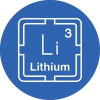 Lithium Line Multi Circle Icon vector