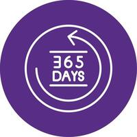 365 Days Line Multi Circle Icon vector