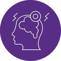 Headache Line Multi Circle Icon vector