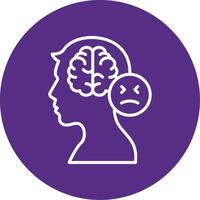 Mood Swings Line Multi Circle Icon vector