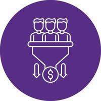 Sales PipeLine Multi Circle Line Multi Circle Icon vector