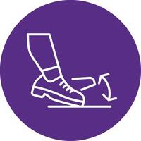 Toe Tap Line Multi Circle Icon vector