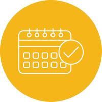 DeadLine Multi Circle Meet Line Multi Circle Icon vector