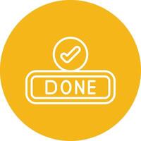 Done Line Multi Circle Icon vector