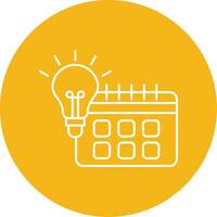 Day To Day Learning Line Multi Circle Icon vector