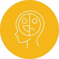 Mood Swings Line Multi Circle Icon vector