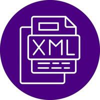 XML File Line Multi Circle Icon vector