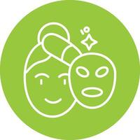 Sheet Mask Line Multi Circle Icon vector